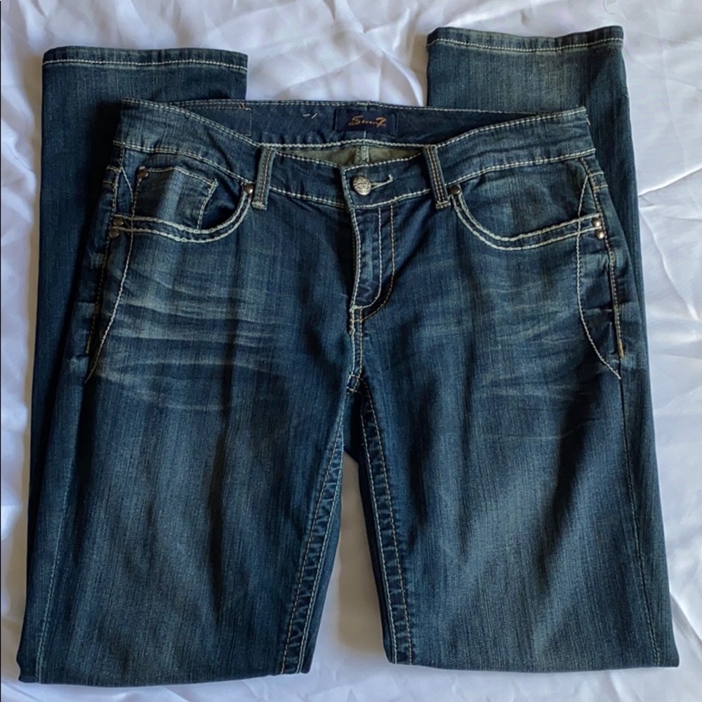 Seven Skinny Straight Leg Jeans